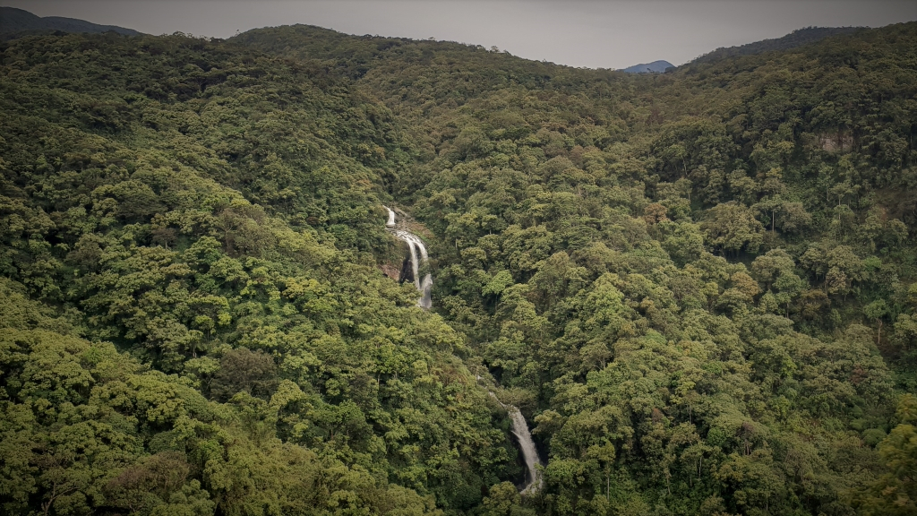 sri lanka train waterfall